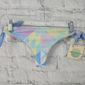 Mara Hoffman side tie bikini botton Sz S swimsuit reversable A8C